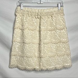 Ann Taylor crème lace pencil skirt - 2